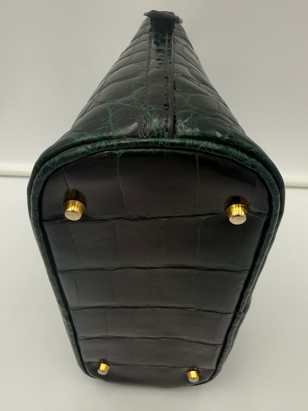 🐊MAURO GOVERNA 1985 PARMA • MINI BUGATTI Bag in Exotic CROCODILE • Made in ITALY - Picture 10 of 16